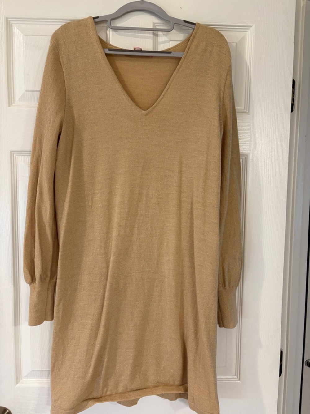 Lilly Pulitzer Camel Knit V-Neck Tunic